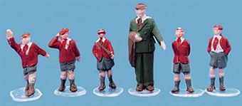 Schoolboys and master - pack of six