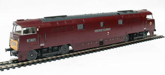 Class 52 Western diesel D1007 "Western Talisman" in maroon with small yellow ends