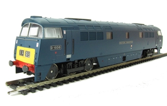 Class 52 diesel D1030 "Western Musketeer" in early blue with small yellow warning panels