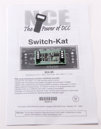 Switch Kat Accessory Decoder for Kato and LGB Turnouts