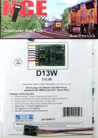 D13W Generic Wired Decoder w/ Four Outputs