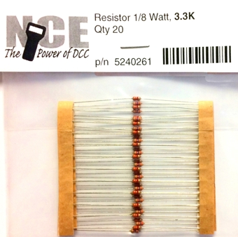 3300 OHM RESISTER 1/8 Watt (20)