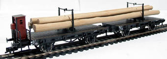 Cradle Car with Logs & Brake Cab of the German DRG Epoch II 