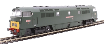 Class 52 'Western' D1038 "Western Sovereign" in BR green with small yellow panels