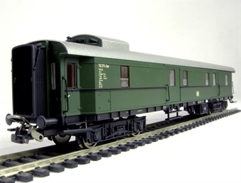 Class Pw4ye Baggage coach of the German DB in green Epoch III