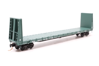 62' bulkhead flat car of the Minnesota Dakota and Western - green with white lettering 1123