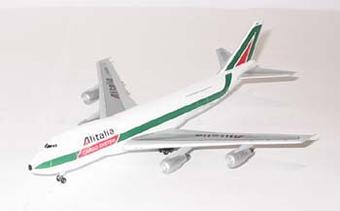 Boeing B747-243FSCD Alitalia I-DEMR 1990s colours with Cargo System Titles with stand