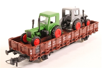 Stake Wagon with 2 x Tractor Load of the DR