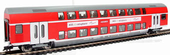 2nd class double decker coach "Gorlitz" in DB red & white livery