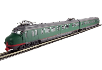 Class 'Hondekop' (dog face) 2 part electric train set in green & red livery Epoch III