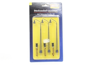 set of 3 lattice post lamps