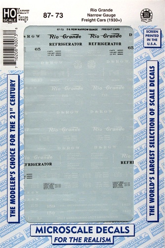 Narrow Gauge Rio Grande Freight Cars (1930+)