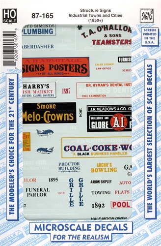 Structure Signs Industrial Towns and Cities (1850+)
