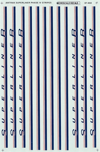 Amtrak Passenger Cars "Superliner" Stripes (1994+)