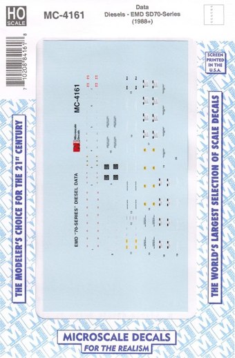 EMD SD70 Series Diesels Data (1988+)