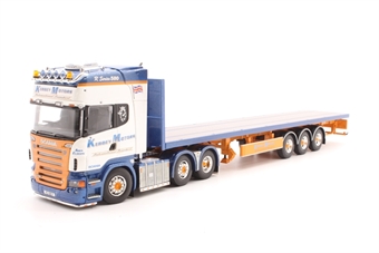 Scania R-series Topline with flat trailer 'Kerbey Motors'