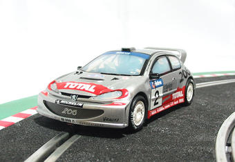 Peugeot 206 works rally car in silver