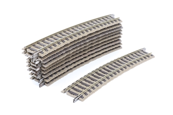 Pack of 10 x Profi Track Curved Track 18 Radius 3