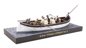 RMS Titanic Lifeboat No.6 20 piece commemorative set (10 figures) (base 14"L x 6.25"W x 3.25"H)