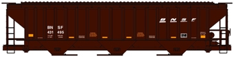 PS 4750 3-Bay Covered Hopper kit BNSF 431495