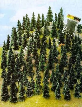 N/z 100 Assorted Trees HO scale
