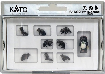 Raccoon Dog Figure Set (9)