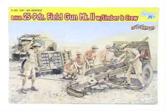 British 25-pdr Field Gun MkII with limber and crew
