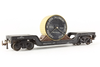 'Weltrol' Bogie Well Wagon in Black with Cable Drum