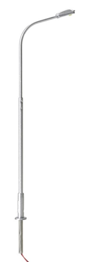 Single Arm Street Lights, Silver/Cool White LED