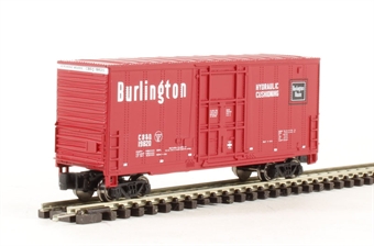 41' hi-cube boxcar of the Burlington Route - red 19820