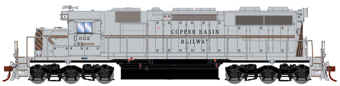 SD39 EMD 302 of the Copper Basin Railway 