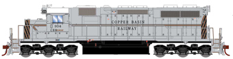 SD39 EMD 304 of the Copper Basin Railway 
