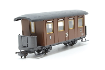 4 Wheel 2nd class passenger coach of the Zillertalbahn