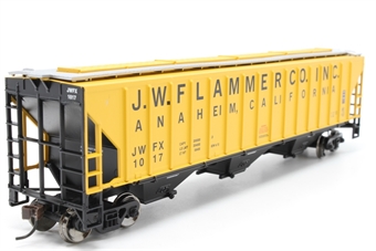 54' Pullman-Standard covered hopper in J.W. Flammer Inc. (JWFX) Yellow #1017
