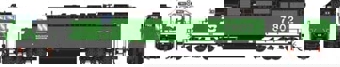 SD40-2 EMD 7802 of the Burlington Northern 