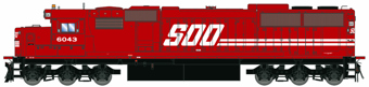 EMD SD60 6043  of the Soo Line - digital sound fitted