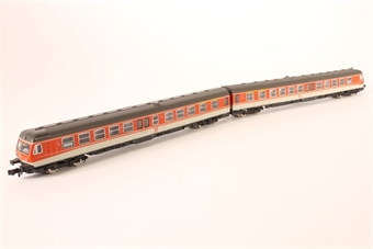 Class BR 614 2-Car Diesel Railcar of the DB in Orange & Grey