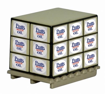 Pack of four pallets with loads "Pratts Motor Oil"