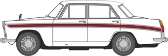 Austin Cambridge in Snowberry white with Embassy maroon stripe