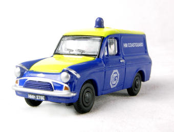 Ford Anglia van in "Coastguard" blue & yellow livery