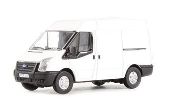 Ford Transit van with medium height roof in plain white