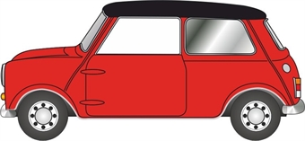 Austin Cooper Mini in Tartan red with black roof