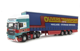 Scania R Topline curtainside in "Olivers Transport" livery