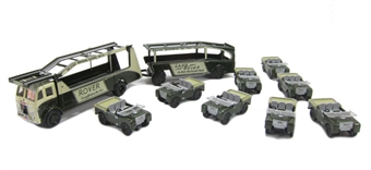 Land Rover Transporter set with transporter & 8 vehicles