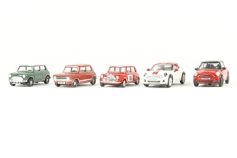 Mini Cooper set of five cars