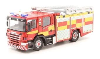 Scania Pump Ladder CP28 in South Wales Fire & Rescue red