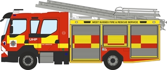 Volvo FL fire appliance in West Sussex fire & rescue red