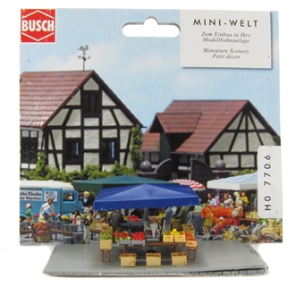 Stall With Fruits & Vegetables HO scale