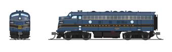 F7A EMD 4500 of the Baltimore & Ohio - digital sound fitted
