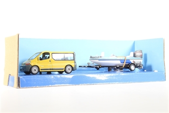 Renault Trafic in Yellow with Speedboat